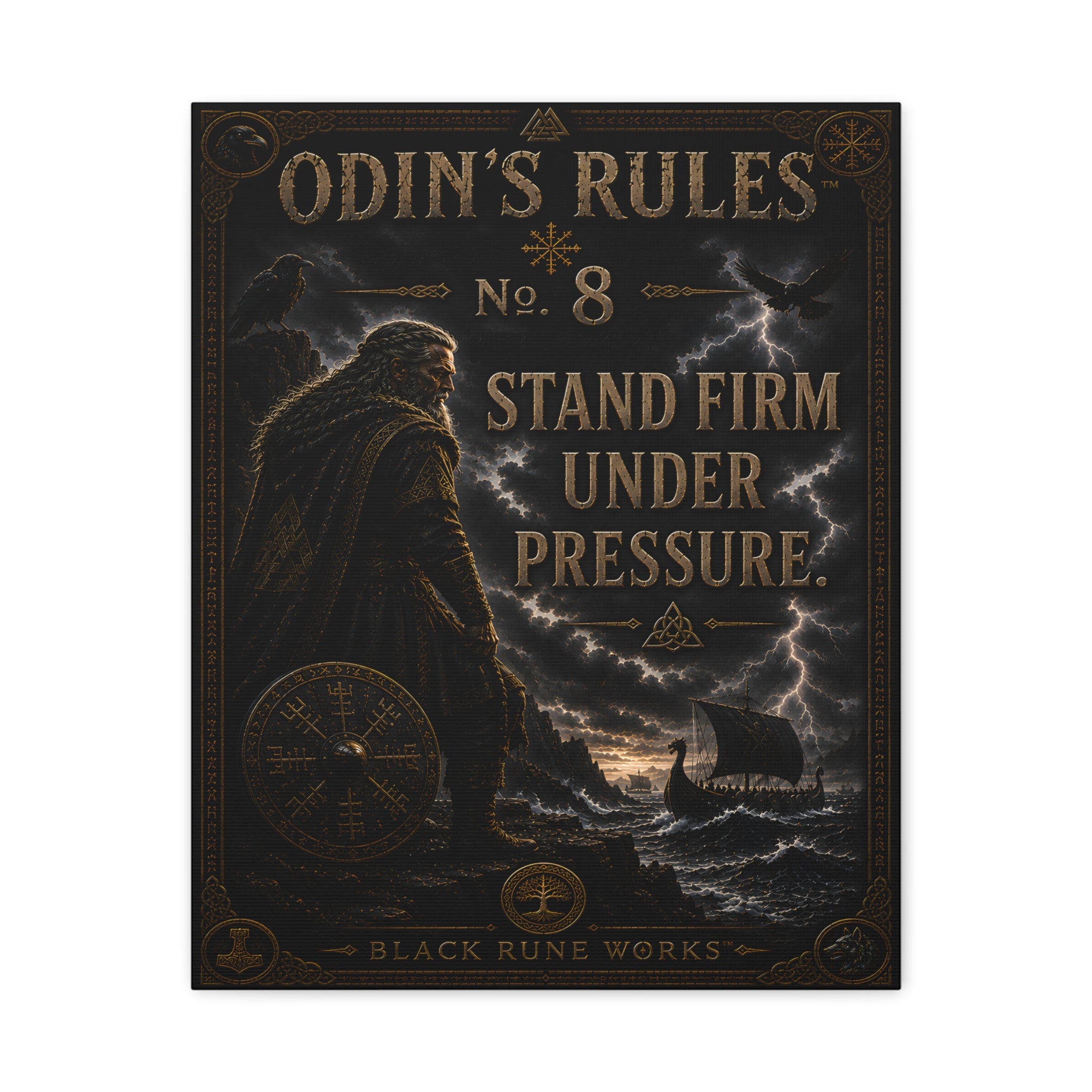 ODIN'S RULES™ No. 8 – Stand Firm Under Pressure Canvas