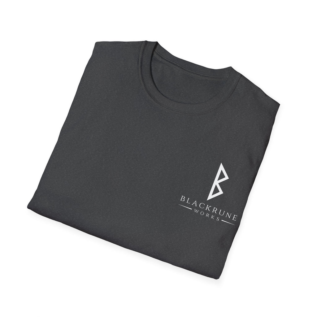 Black Rune Works Logo TShirt Front Small Logo
