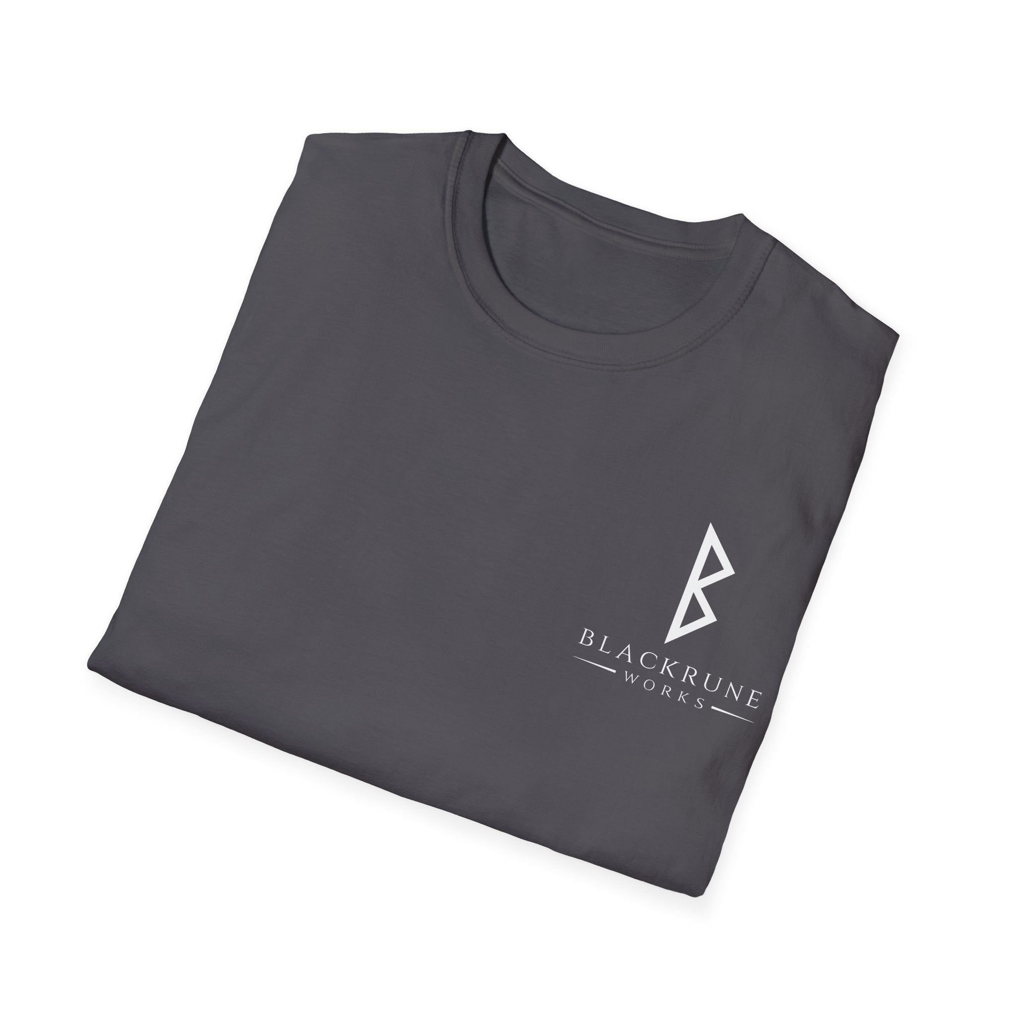 Black Rune Works Logo TShirt Front Small Logo