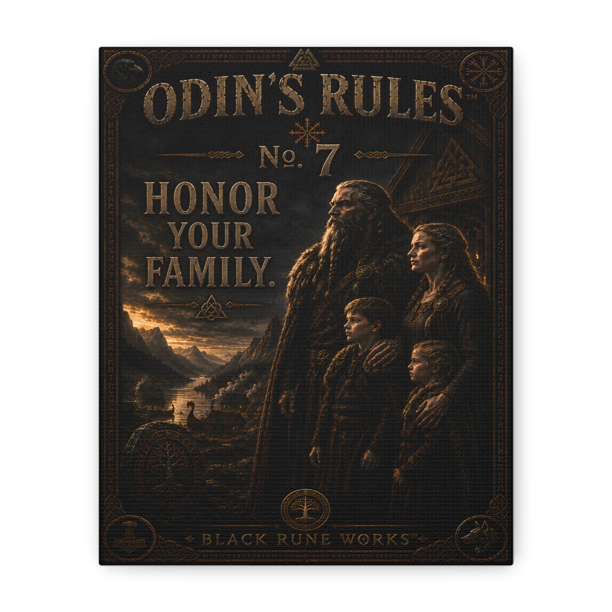 ODIN'S RULES™ No. 7 – Honor Your Family Canvas
