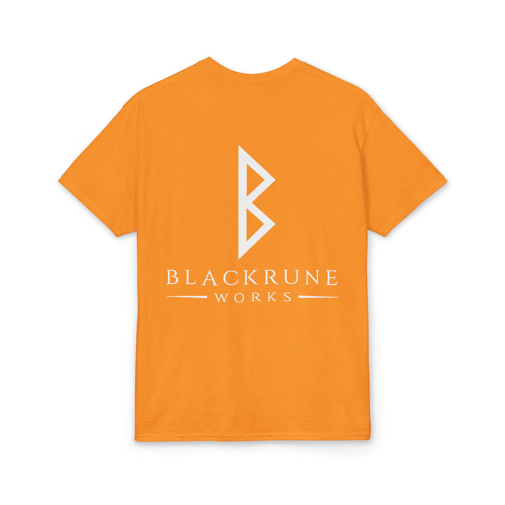 Black Rune Works Signature DryBlend T-Shirt Front and Back Logo