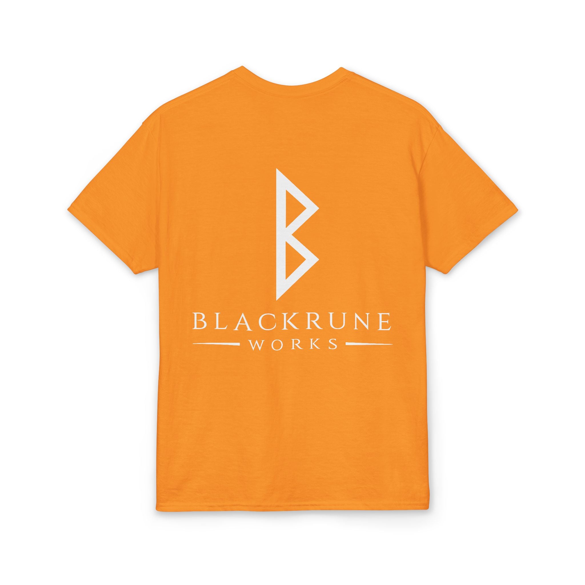 Black Rune Works Signature DryBlend T-Shirt Front and Back Logo
