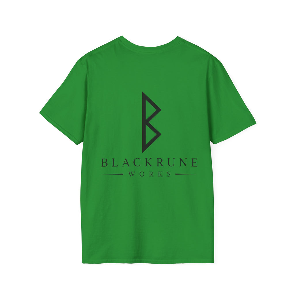 Black Rune Works Logo T Shirt Large Back Logo
