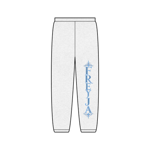 Freya Vertical Name Sweatpants Blue - Nordic Script Joggers