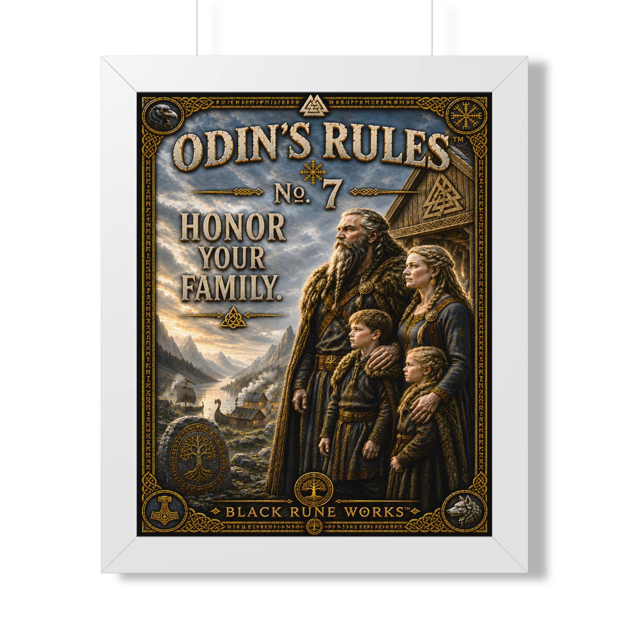 ODIN'S RULES™ No. 7 – Honor Your Family Framed Poster