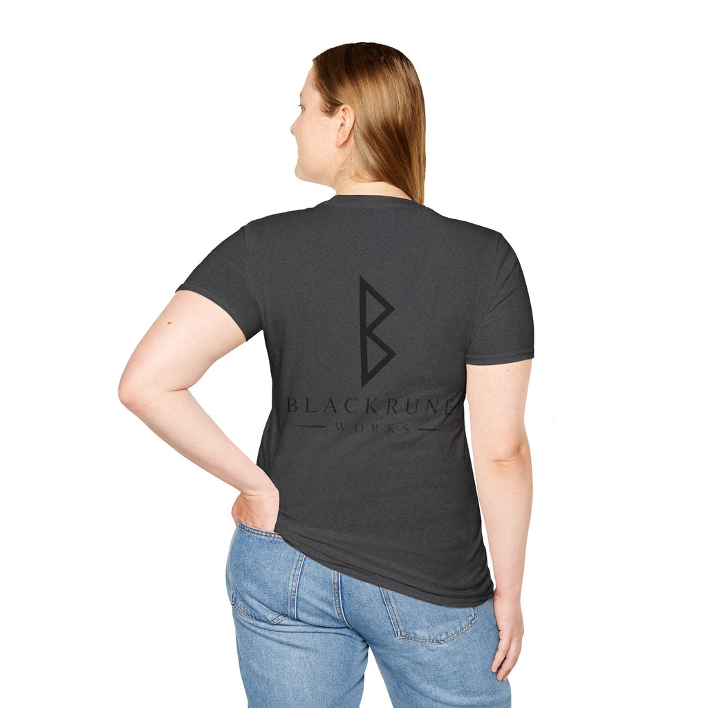 Black Rune Works Logo T Shirt Large Back Logo