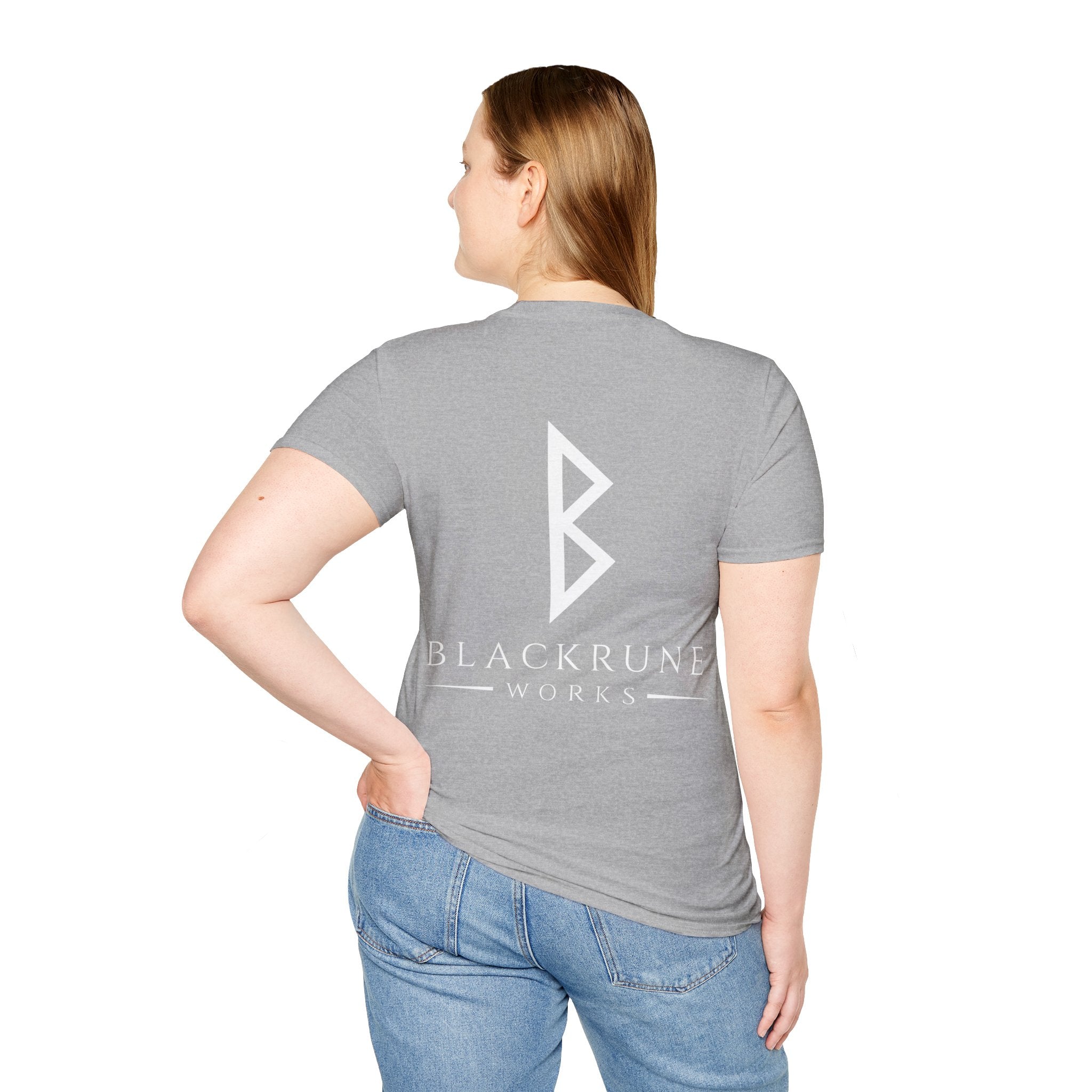 Black Rune Works Logo TShirt Back Large Logo