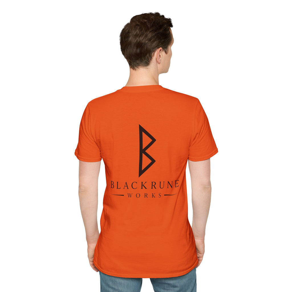 Black Rune Works Logo T Shirt Large Back Logo