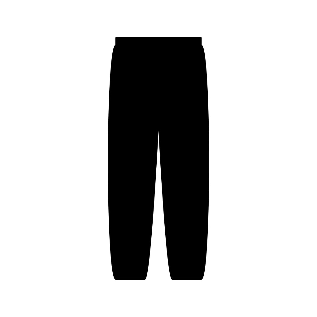 Black Rune Works Sweatpants Minimal Vertical Logo White Joggers