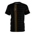 Black Rune Works Nordic Rune T-Shirt | Black & Gold Celtic Knotwork AOP Tee