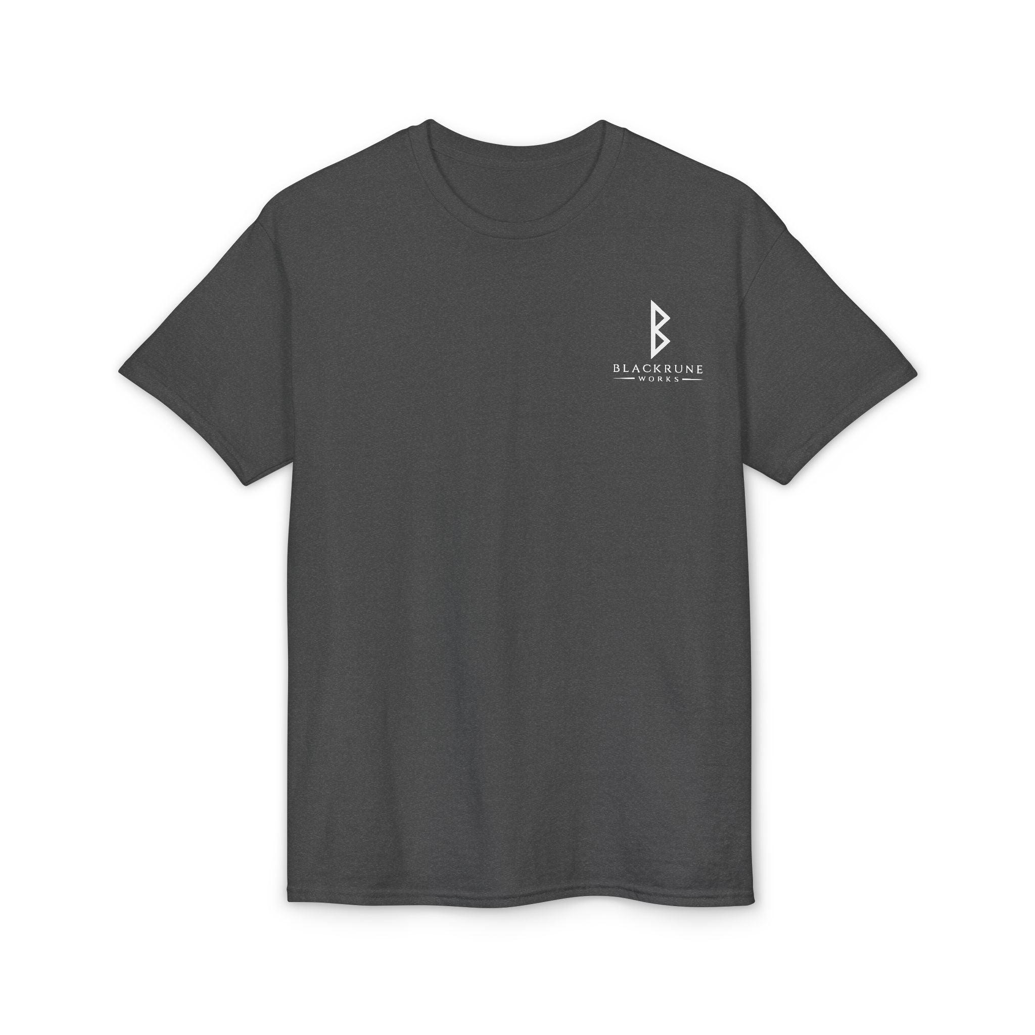 Black Rune Works Signature DryBlend T-Shirt Front and Back Logo
