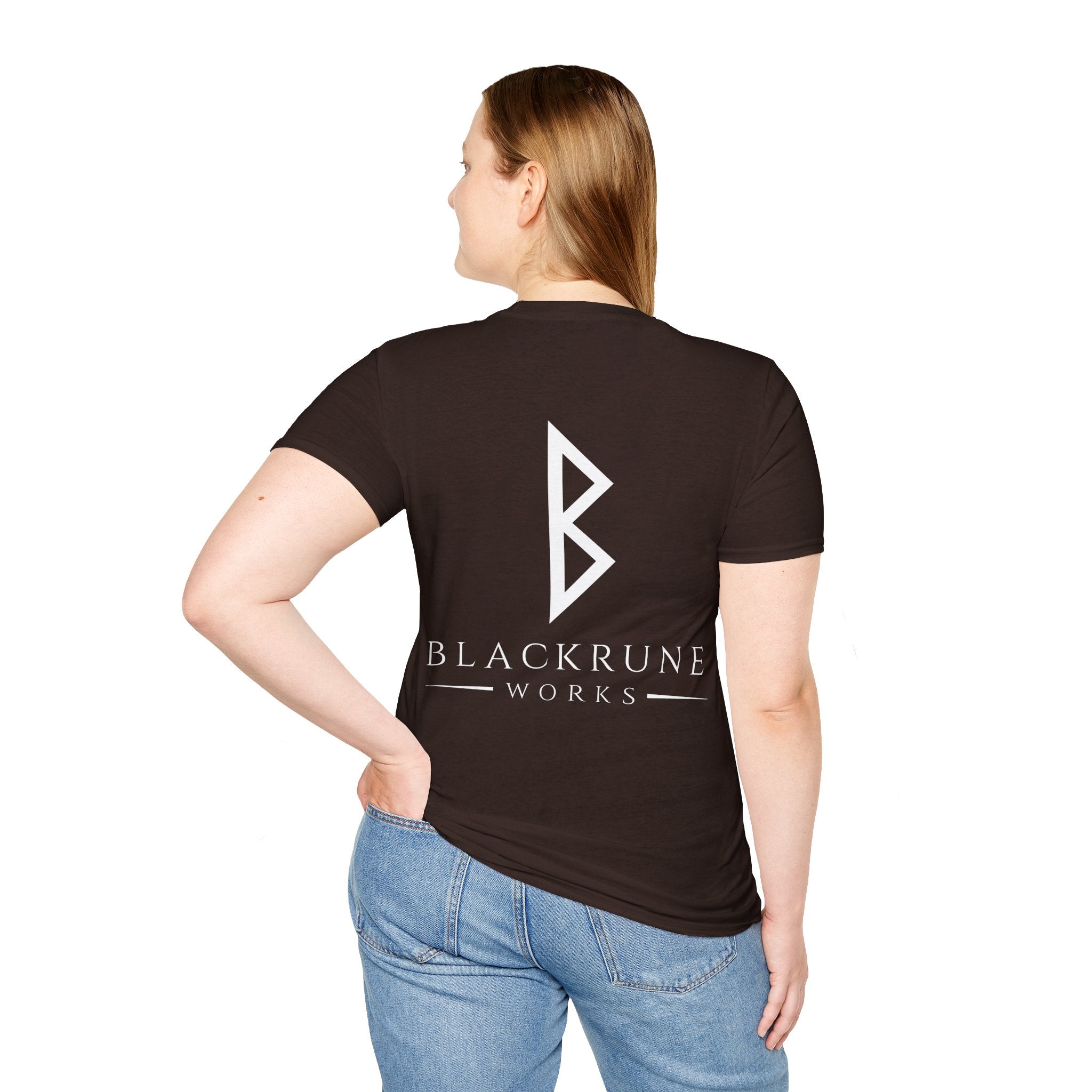 Black Rune Works Logo TShirt Back Large Logo