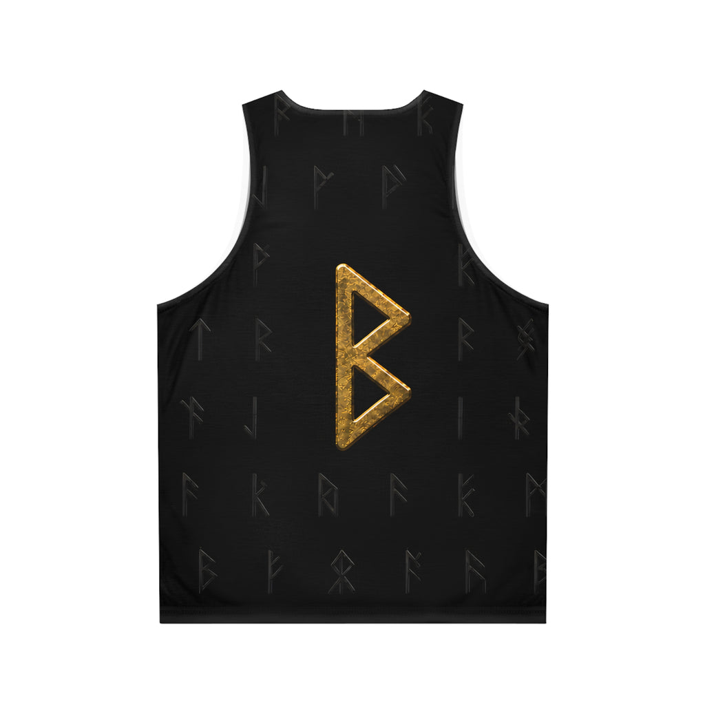 Black Rune Works Nordic Rune Tank Top | Black & Gold Celtic Knotwork AOP Tank