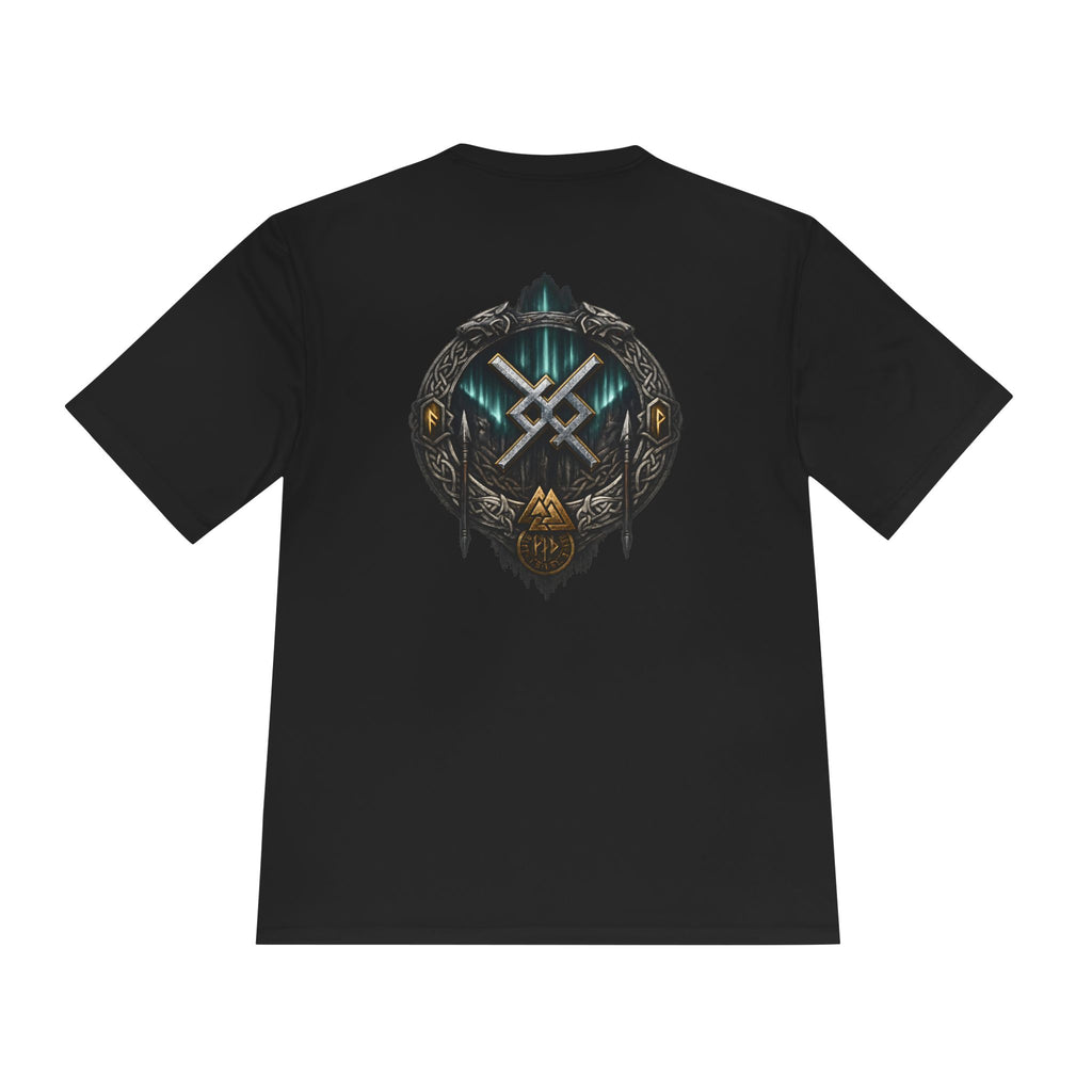 Aurora Eternal Love Rune Performance T-Shirt | Moisture-Wicking Norse Viking Shirt | Black Rune Works