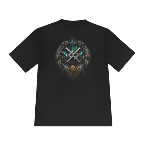 Aurora Eternal Love Rune Performance T-Shirt | Moisture-Wicking Norse Viking Shirt | Black Rune Works