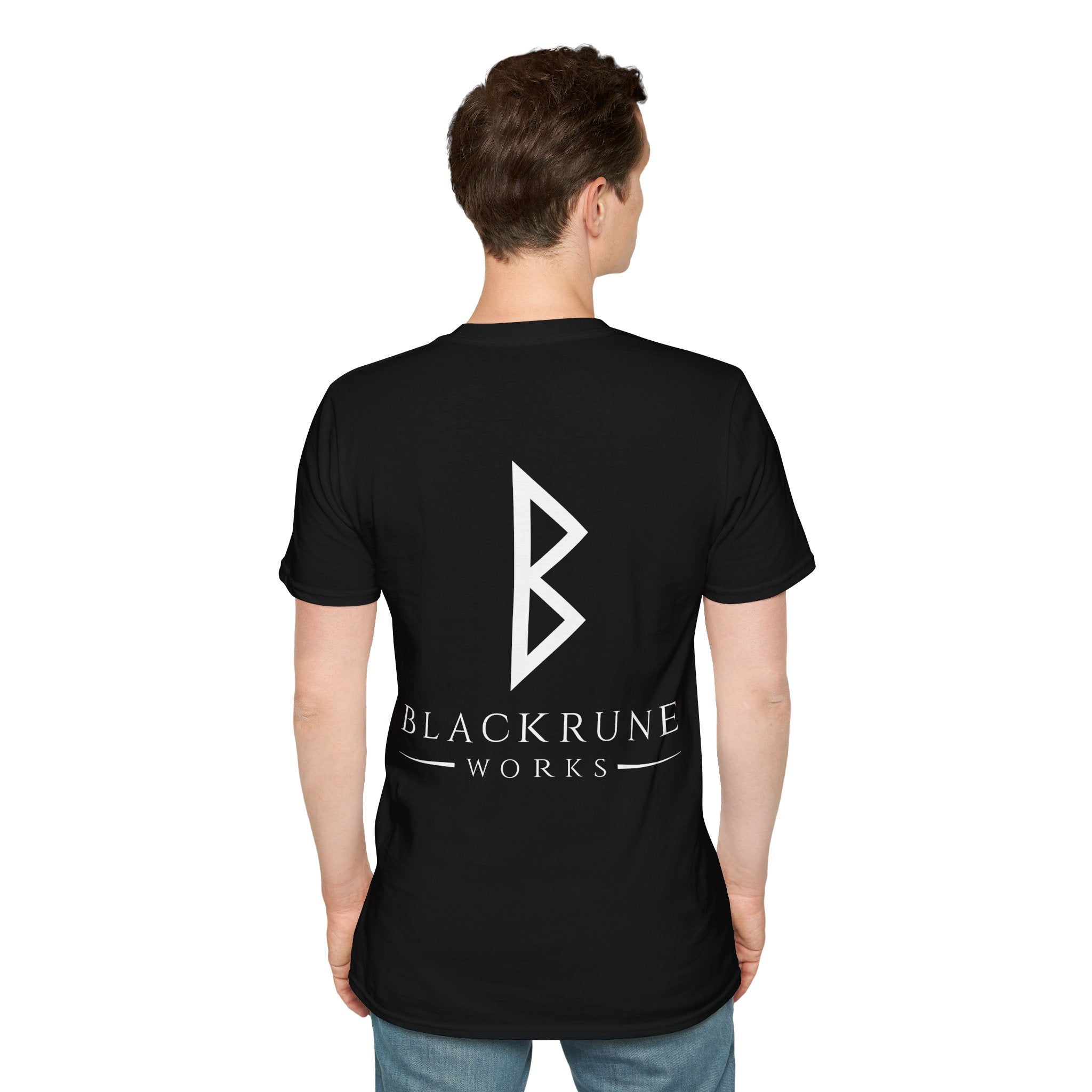 Black Rune Works Logo TShirt Back Large Logo