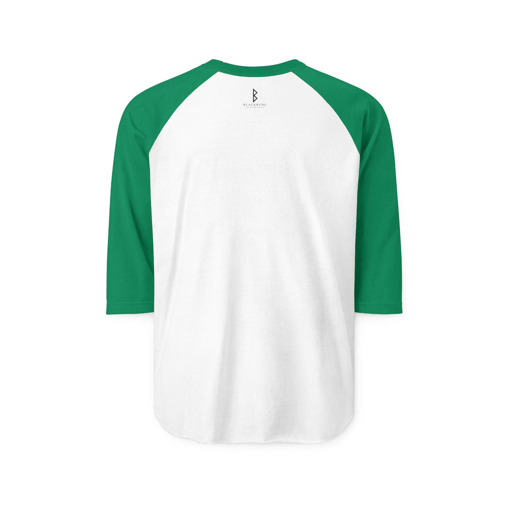 Aurora Eternal Love Rune Raglan Shirt | Norse Viking 3/4 Sleeve | Black Rune Works