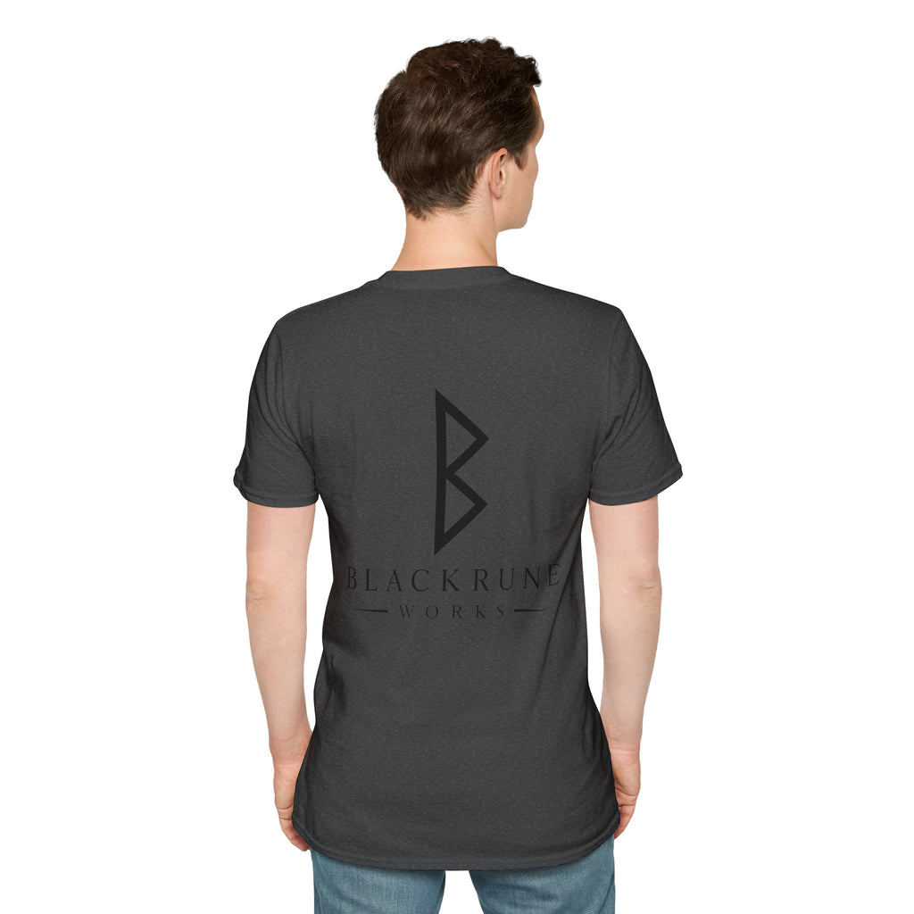 Black Rune Works Logo T Shirt Large Back Logo