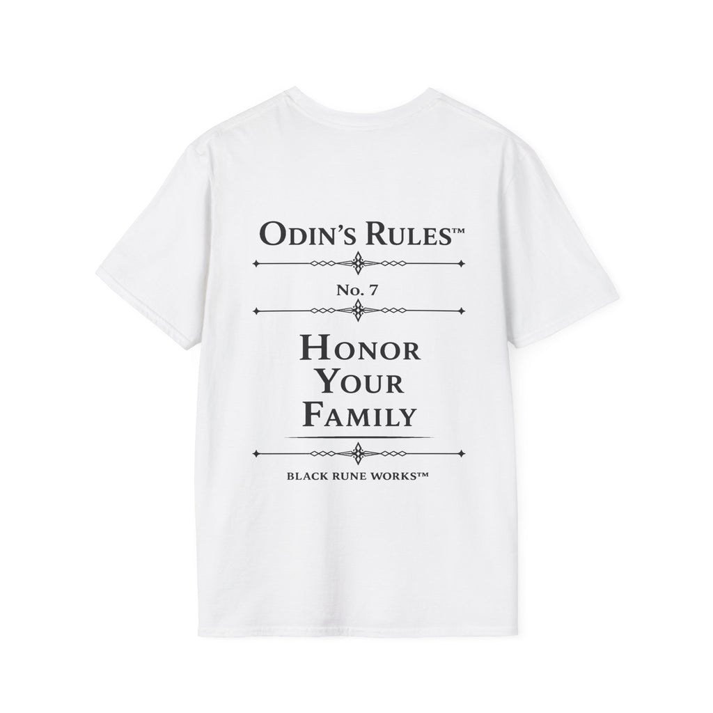 Odin's Rules™ Rule #7 | Honor Your Family | Viking Norse Warrior Shirt | Black Rune Works