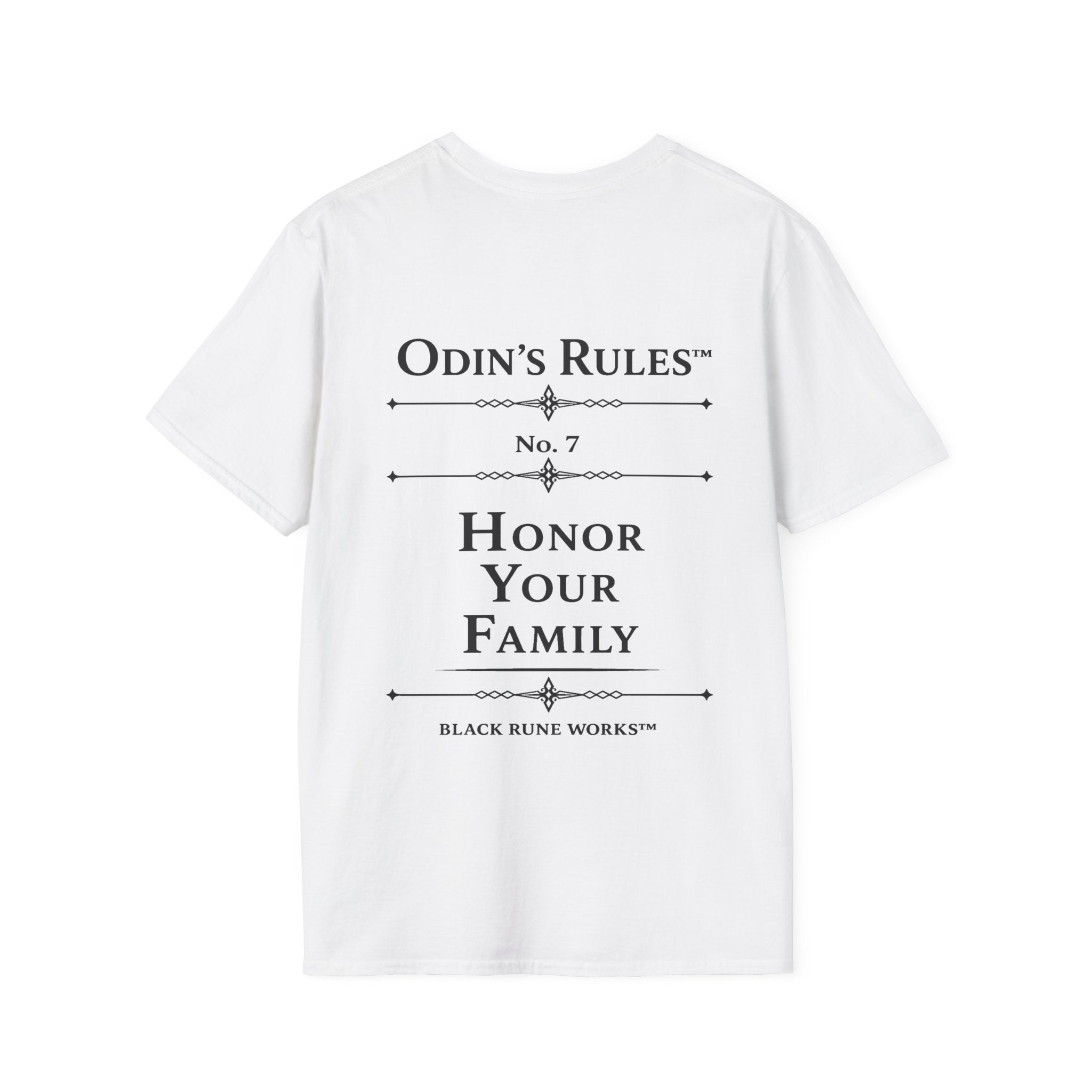 Odin's Rules™ Rule #7 | Honor Your Family | Viking Norse Warrior Shirt | Black Rune Works