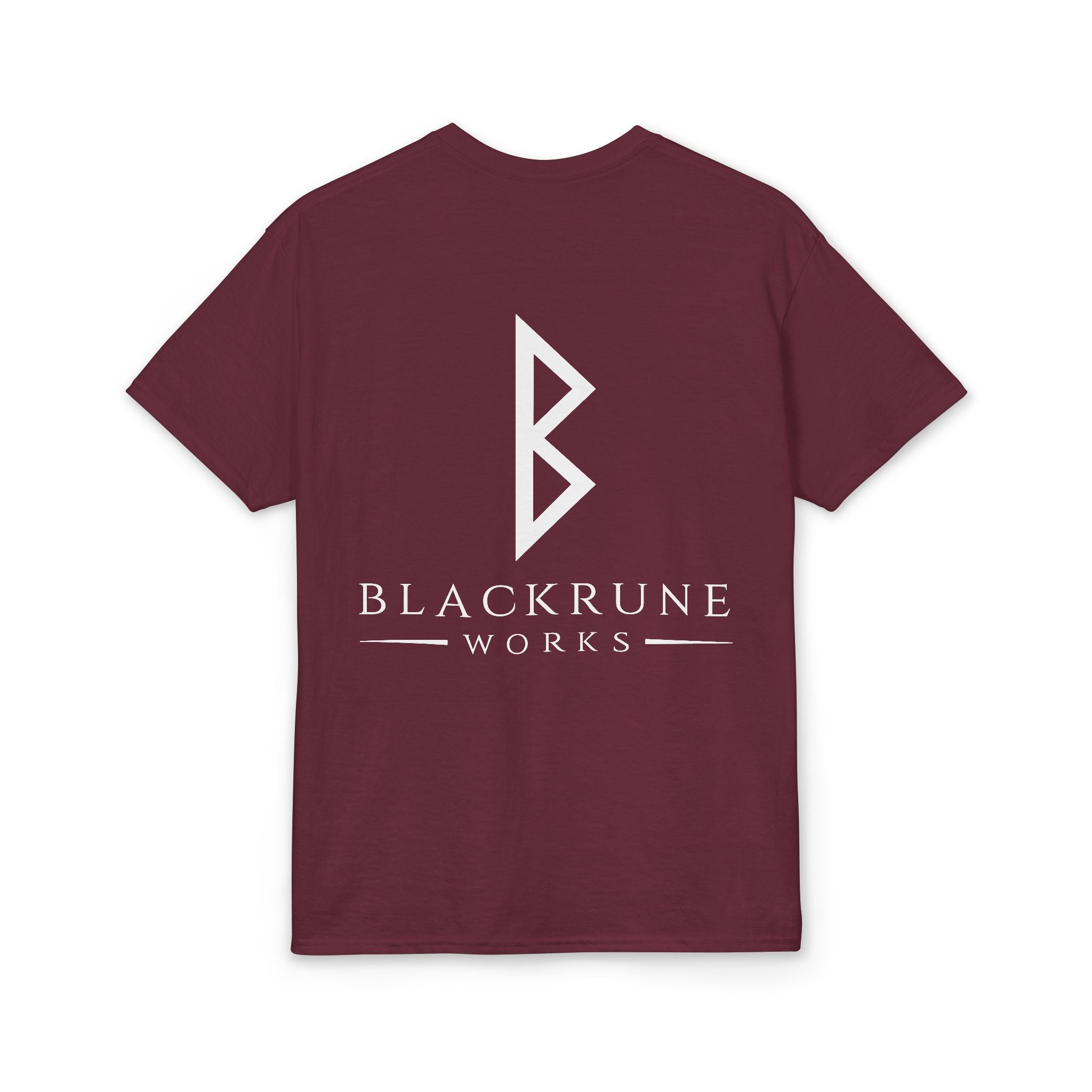 Black Rune Works Signature DryBlend T-Shirt Front and Back Logo