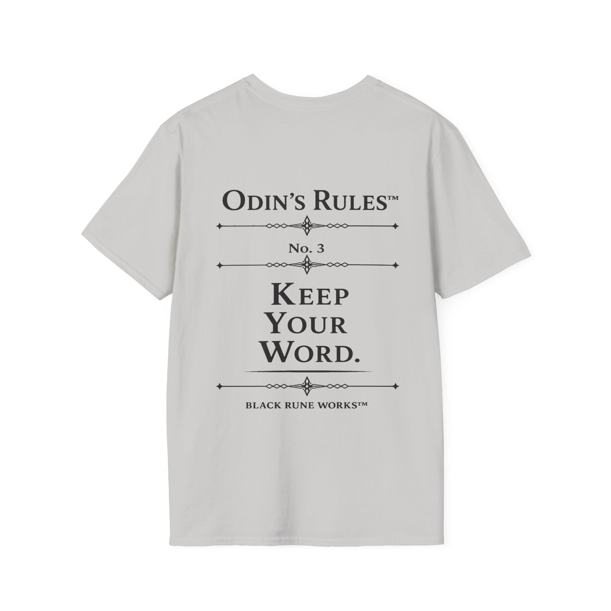 Odin's Rules™ Rule #3 | Keep Your Word | Viking Norse Warrior Shirt | Black Rune Works