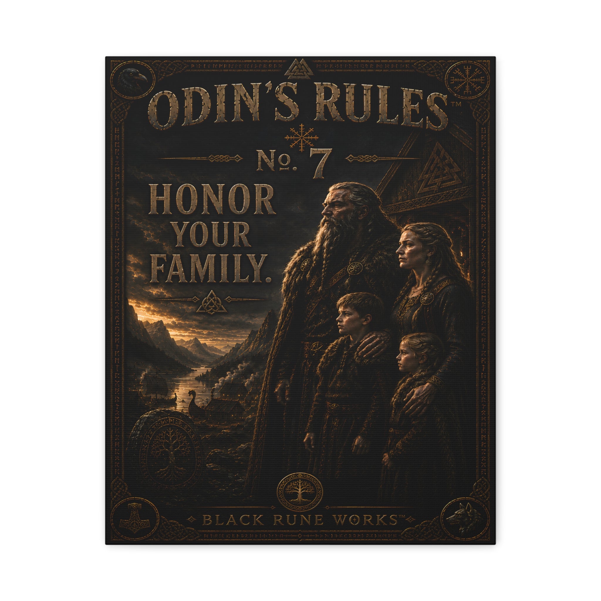 ODIN'S RULES™ No. 7 – Honor Your Family Canvas