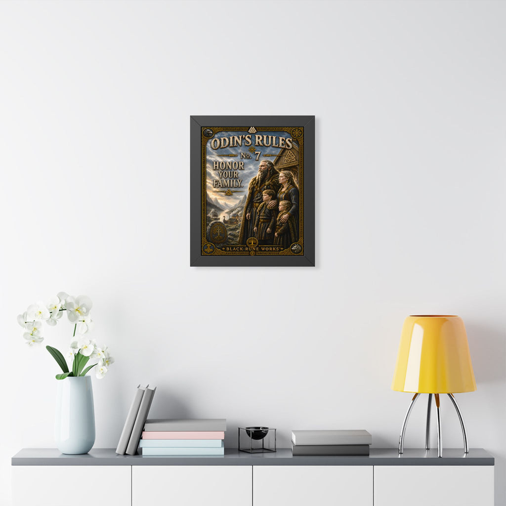 ODIN'S RULES™ No. 7 – Honor Your Family Framed Poster