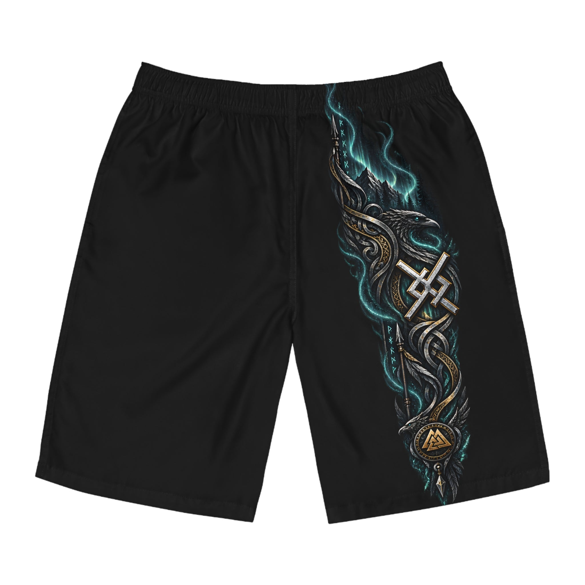 Aurora Eternal Love Rune Board Shorts  | Black Rune Works