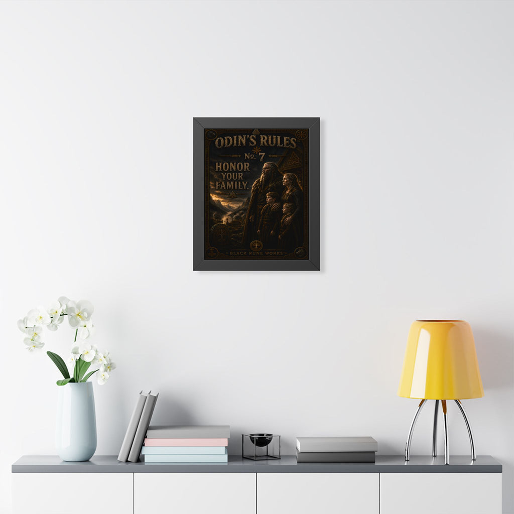 ODIN'S RULES™ No. 7 – Honor Your Family Framed Poster