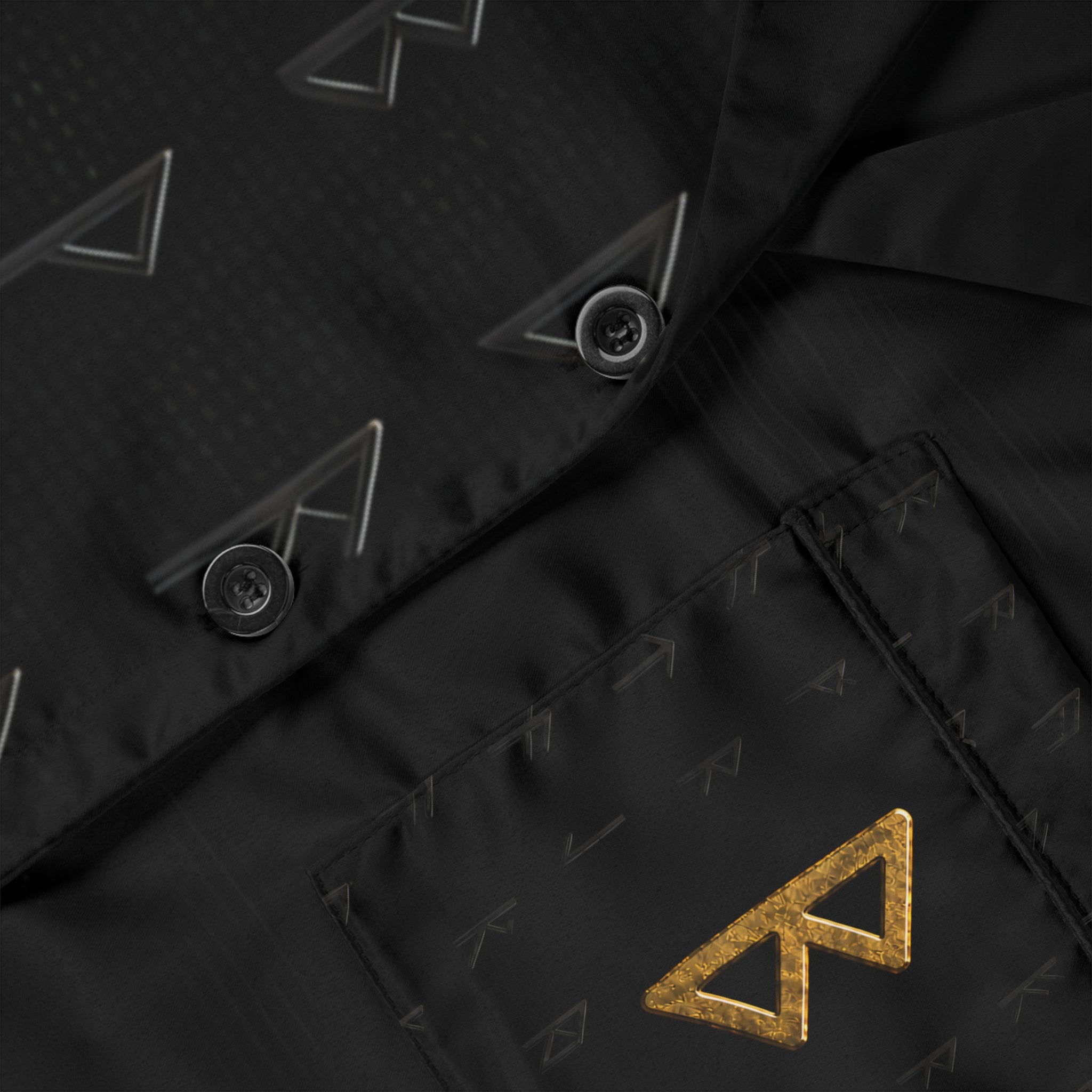 Women’s Black Rune Satin Pajama Set | Black & Gold Nordic Sleepwear | Black Rune Works