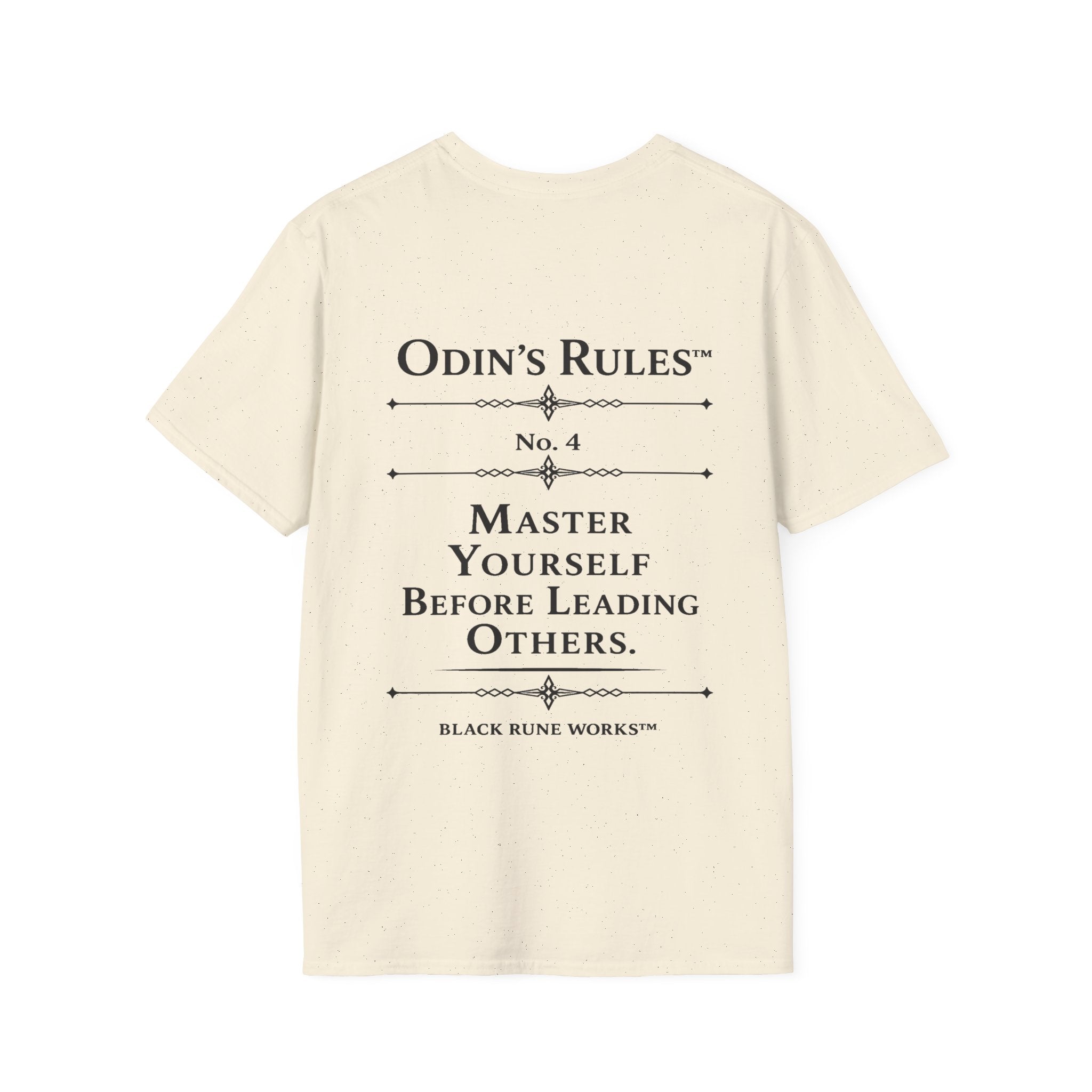 Odin's Rules™ Rule #4 | Master Yourself Before Leading Others | Viking Norse Warrior Shirt | Black Rune Works