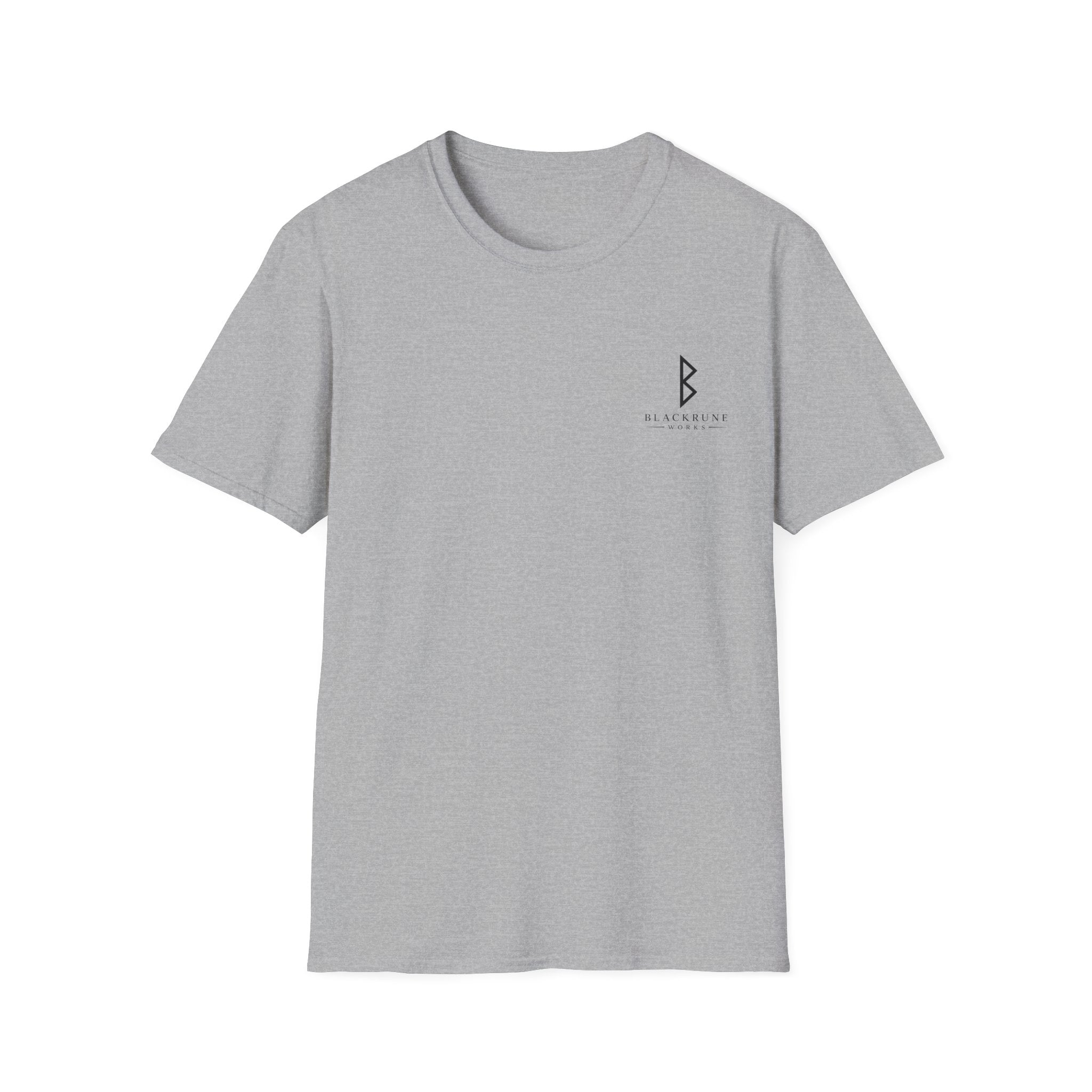 Black Rune Works Logo T Shirt Small Front Logo
