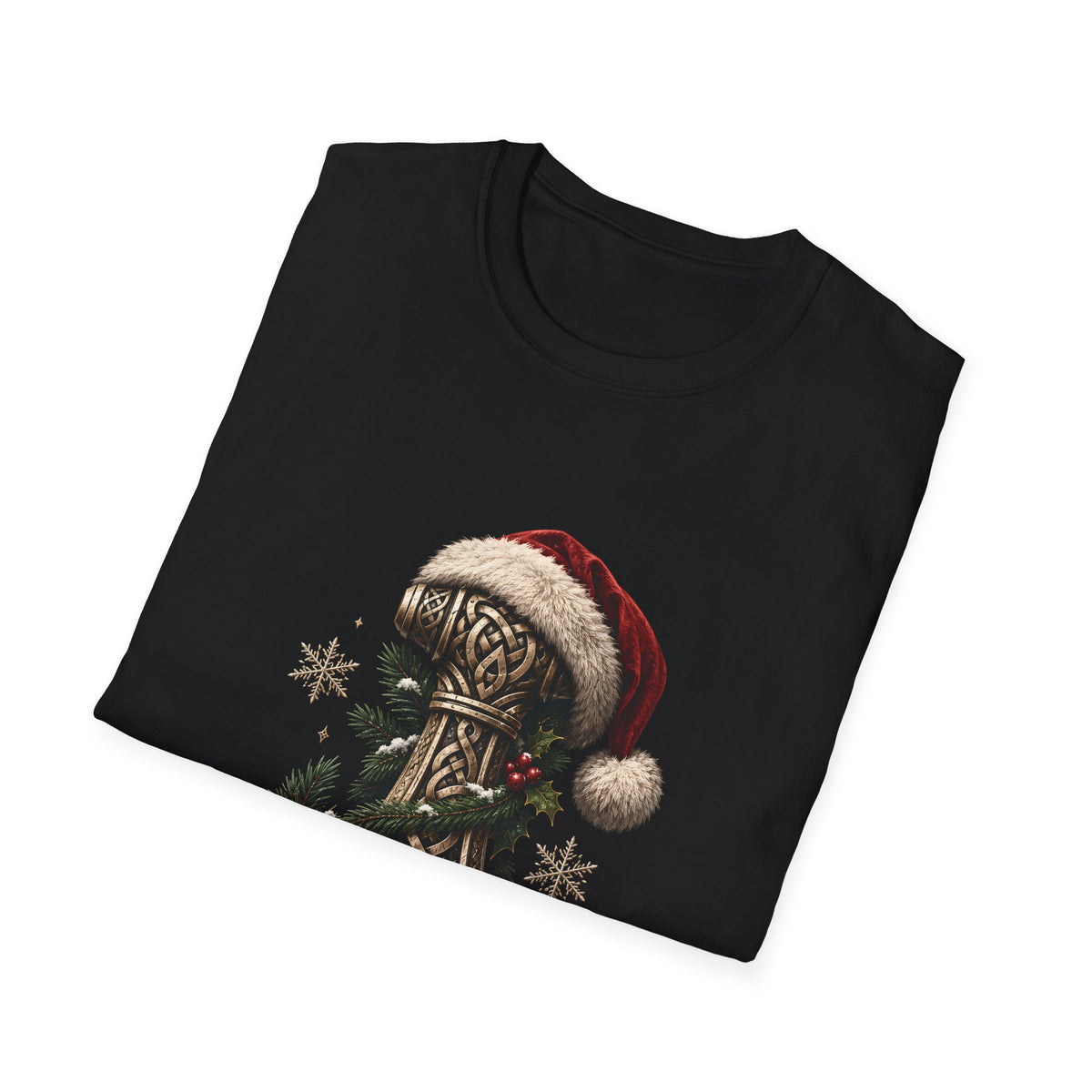 Christmas Mjolnir T-Shirt – Nordic Yule Thor’s Hammer Holiday Tee