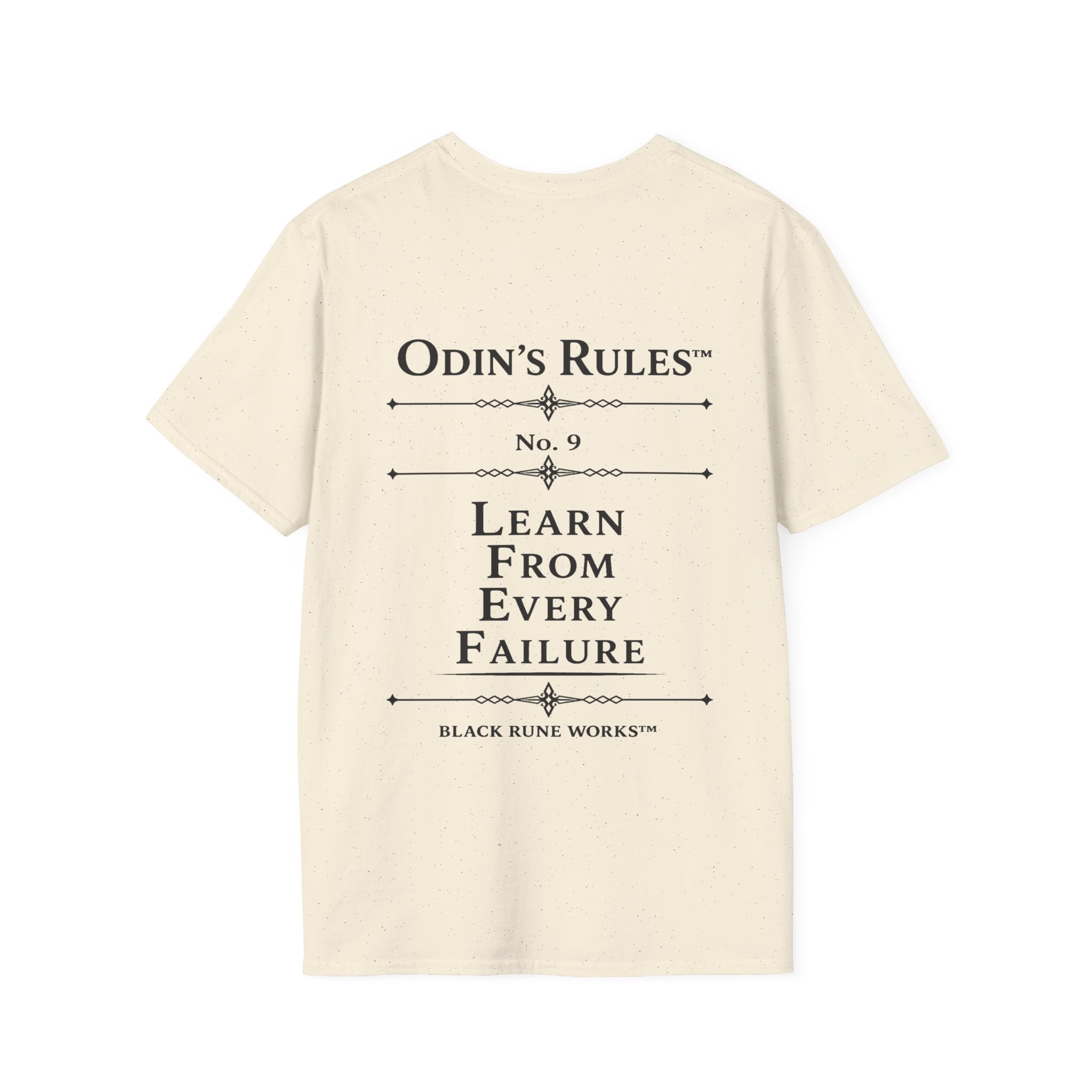 Odin's Rules™ Rule #9 | Learn From Every Failure | Viking Norse Warrior Shirt | Black Rune Works