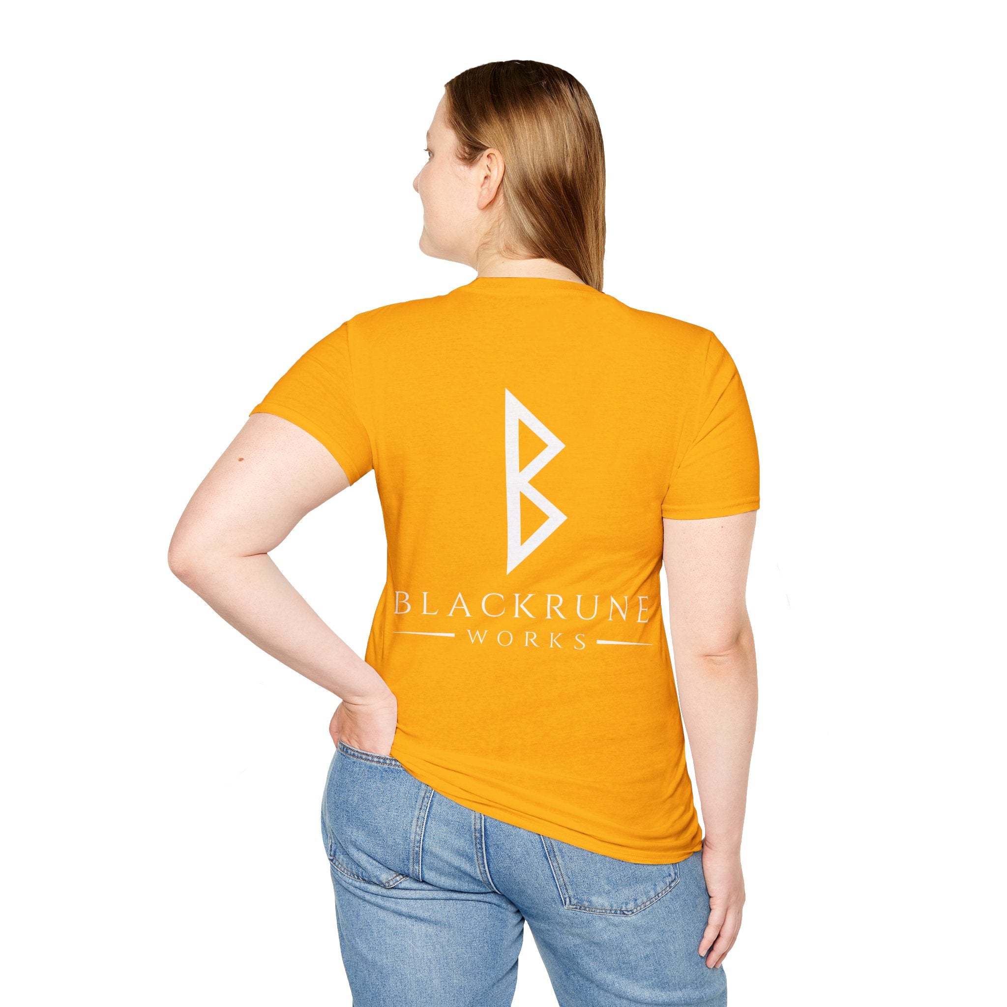 Black Rune Works Logo TShirt Back Large Logo