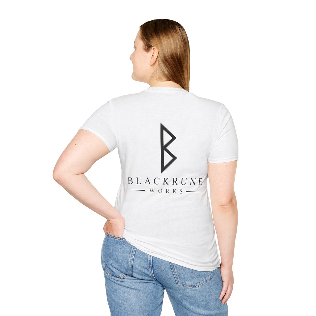 Black Rune Works Logo T Shirt Large Back Logo