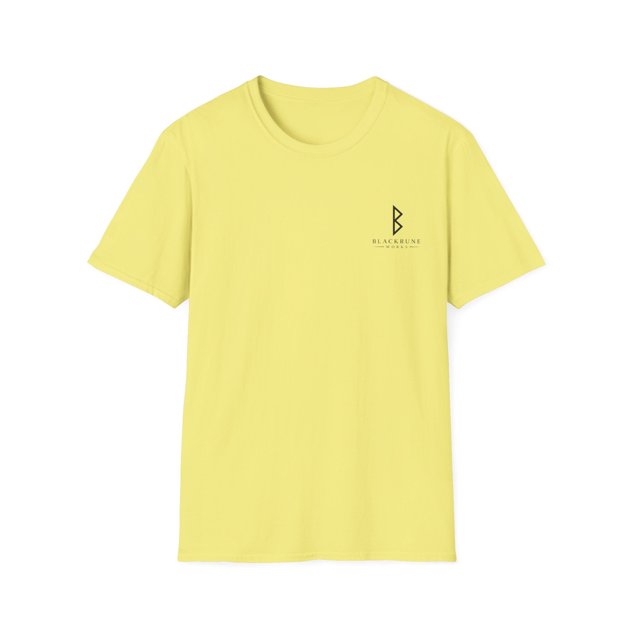 Black Rune Works Logo T Shirt Small Front Logo
