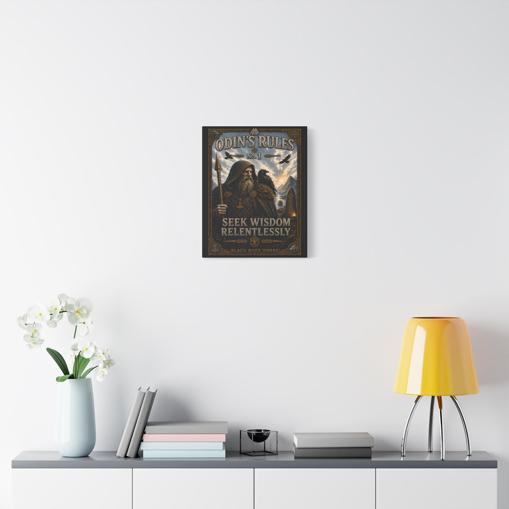 ODIN'S RULES™ No. 1 – Seek Wisdom Relentlessly Canvas