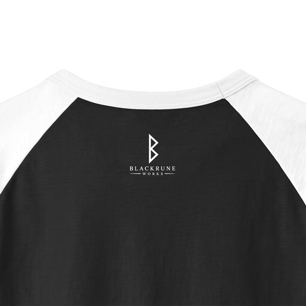 Aurora Eternal Love Rune Raglan Shirt | Norse Viking 3/4 Sleeve | Black Rune Works