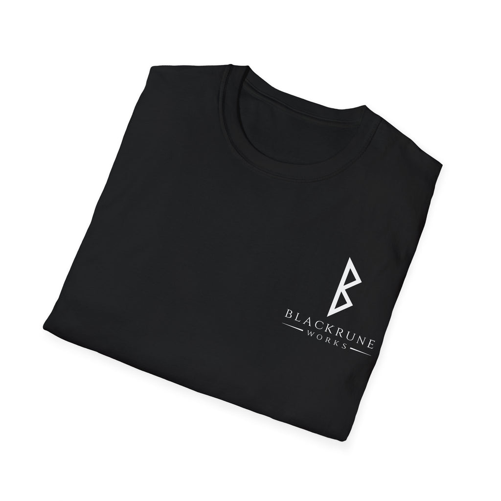 Black Rune Works Logo TShirt Front Small Logo