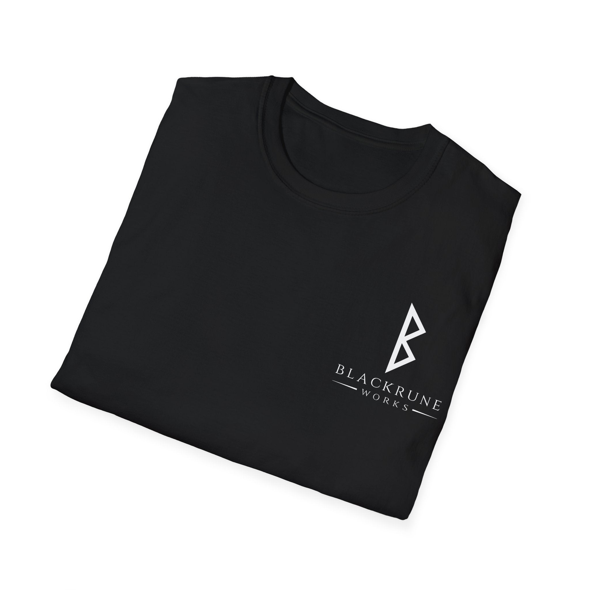 Black Rune Works Logo TShirt Front Small Logo