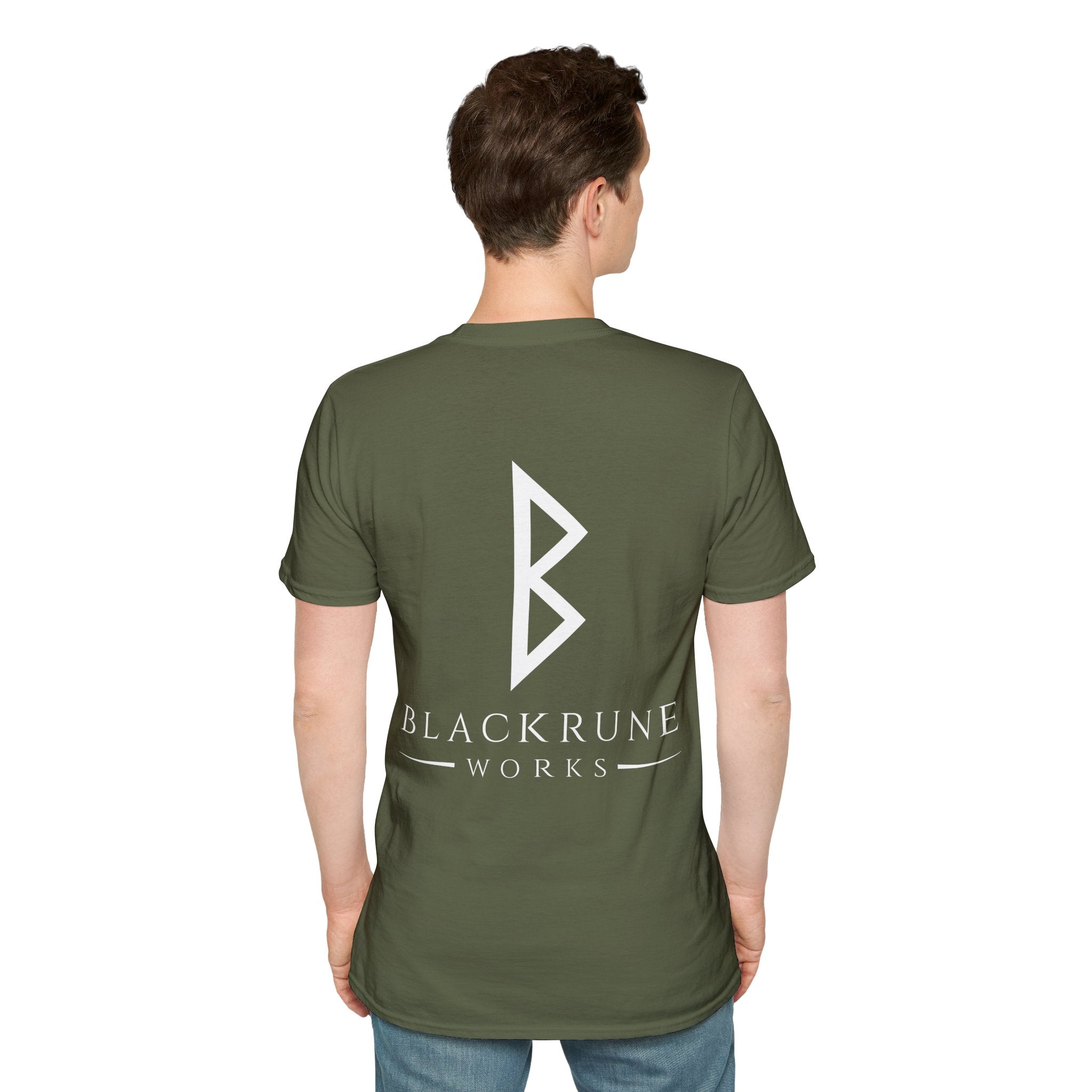 Black Rune Works Logo TShirt Back Large Logo