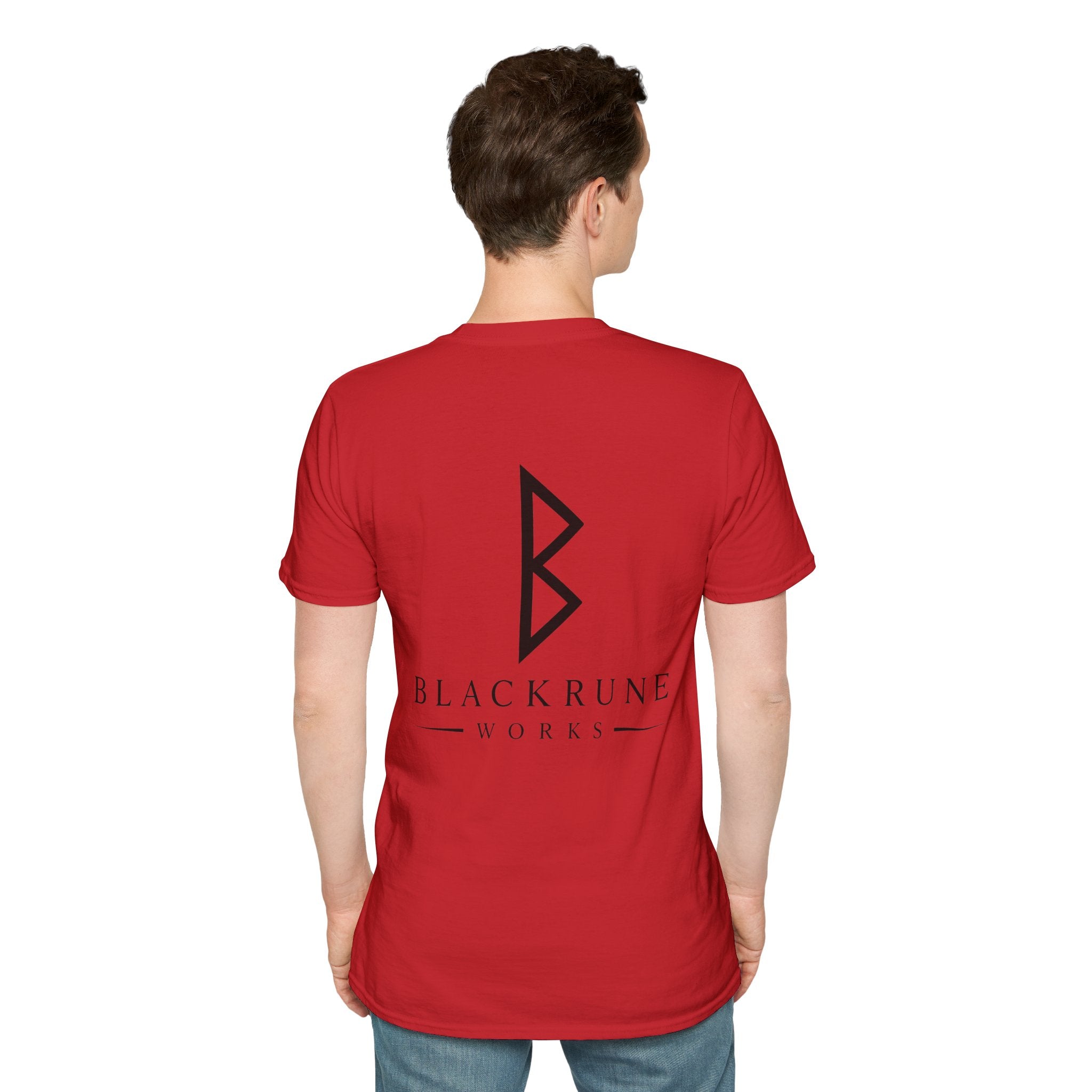 Black Rune Works Logo T Shirt Large Back Logo