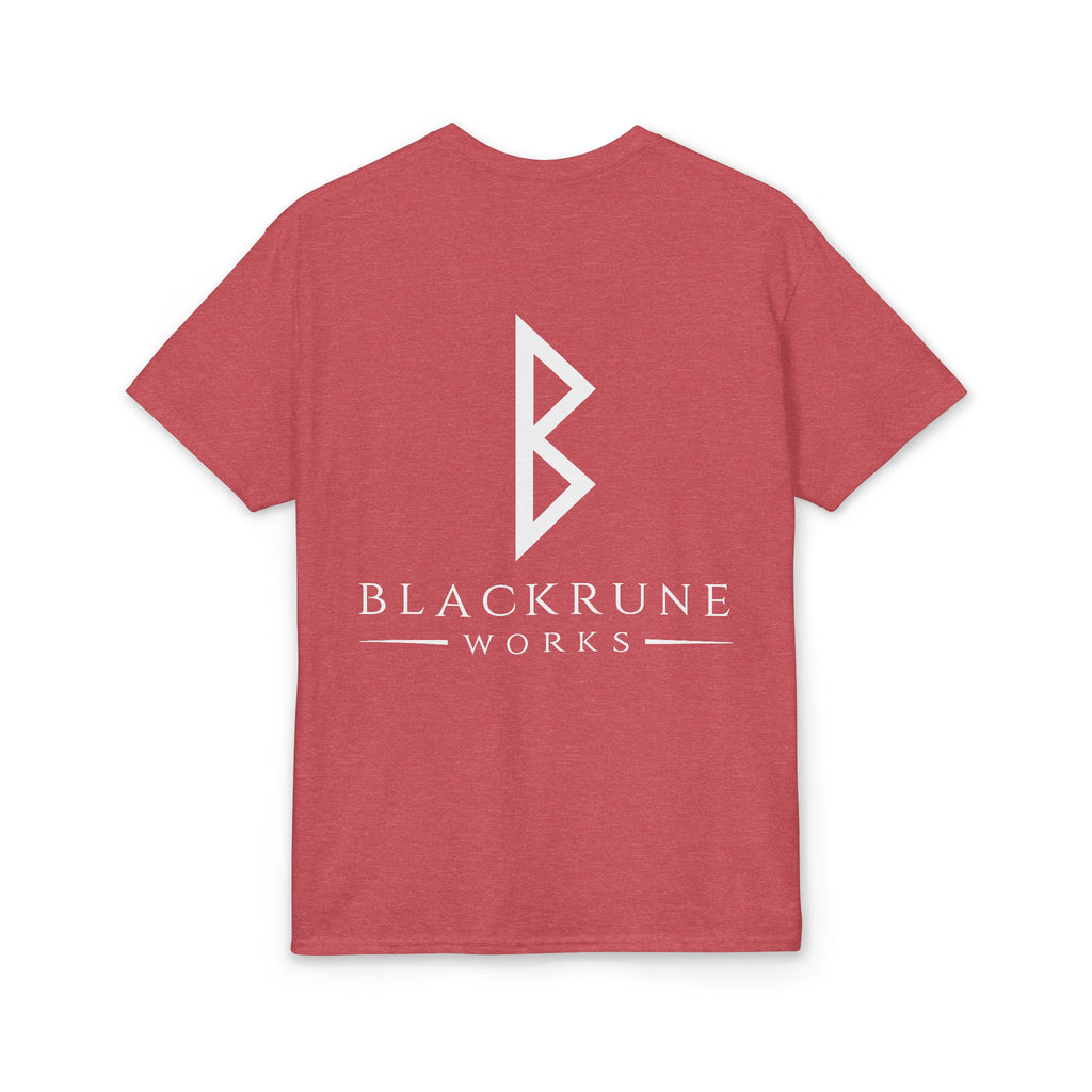 Black Rune Works Signature DryBlend T-Shirt Front and Back Logo