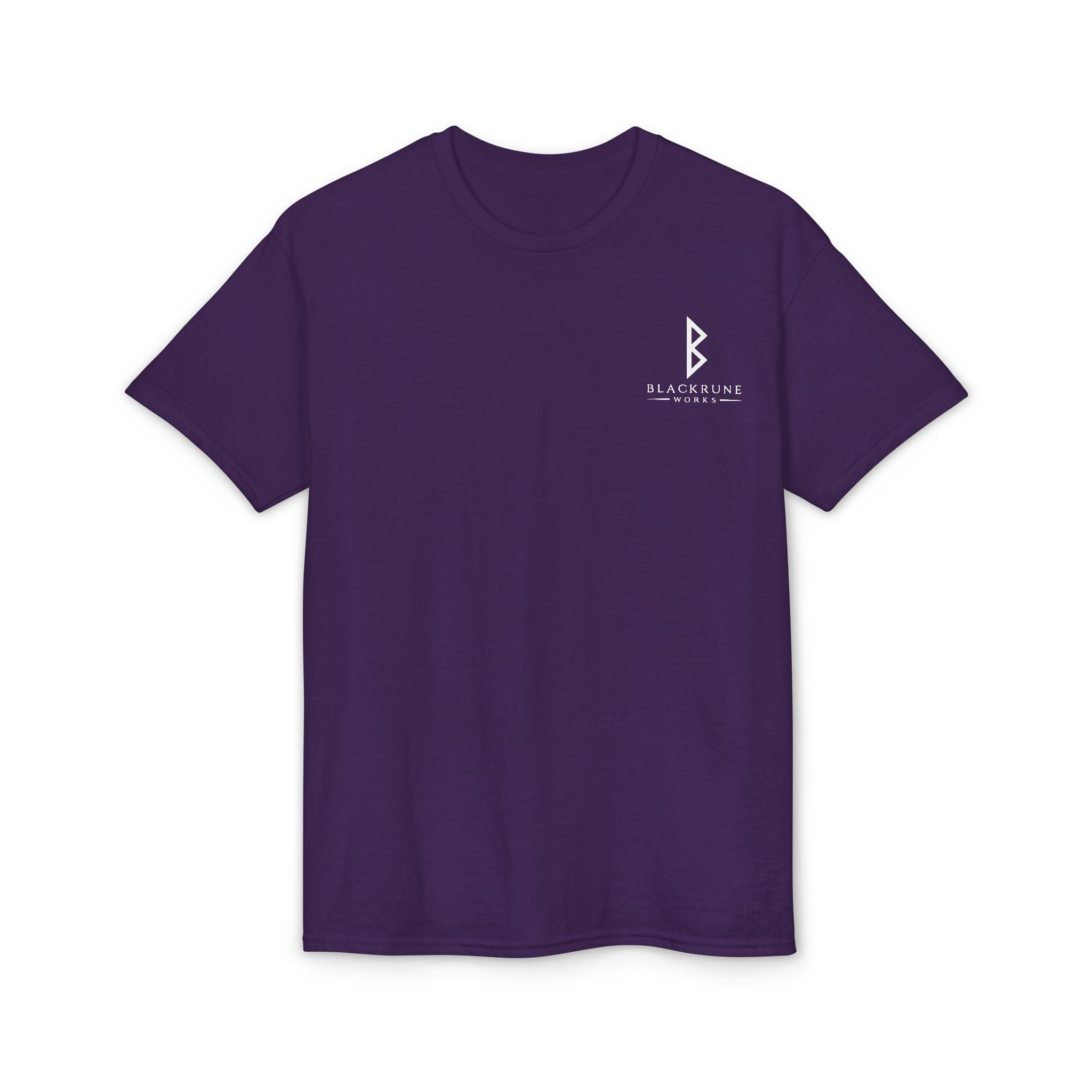 Black Rune Works Signature DryBlend T-Shirt Front and Back Logo