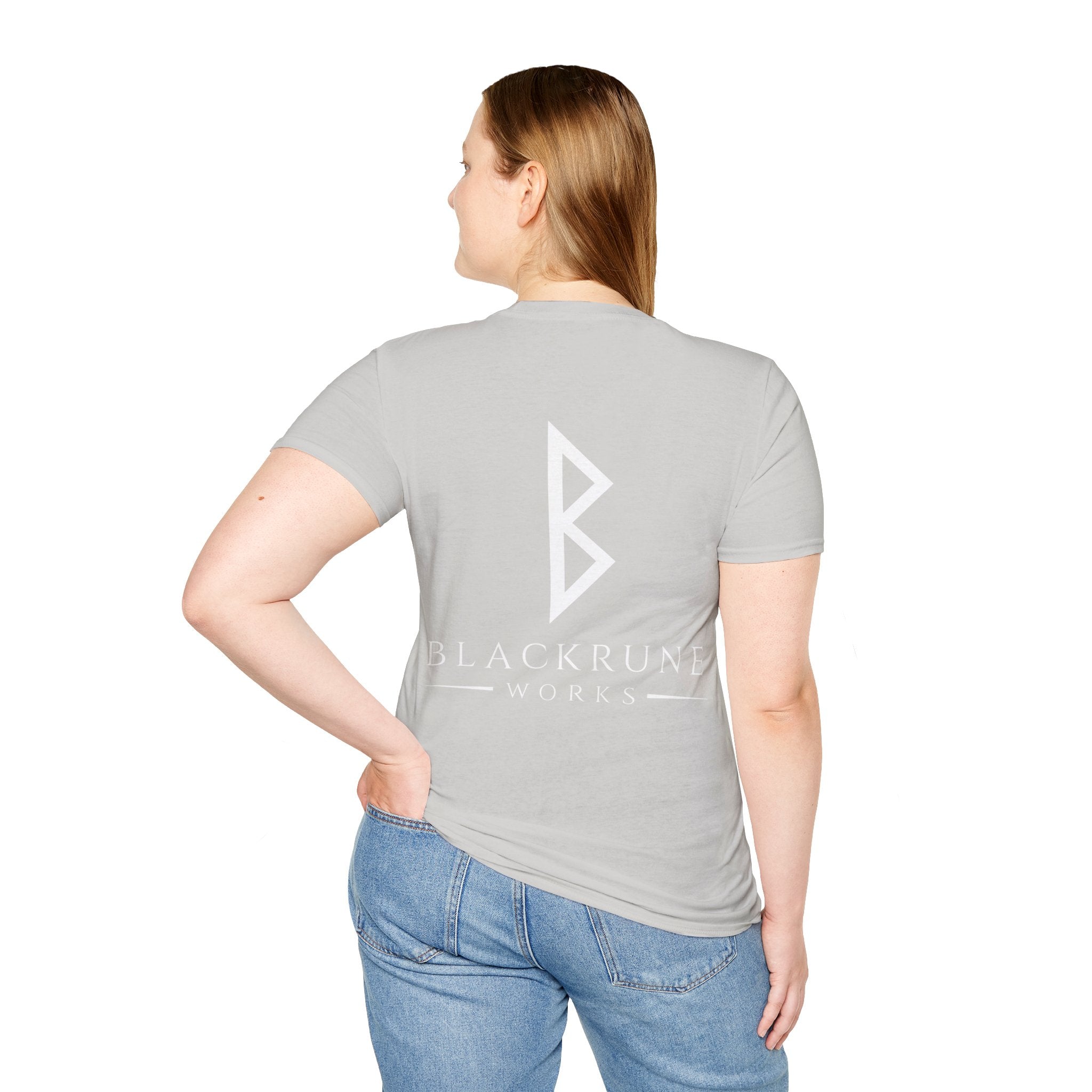Black Rune Works Logo TShirt Back Large Logo
