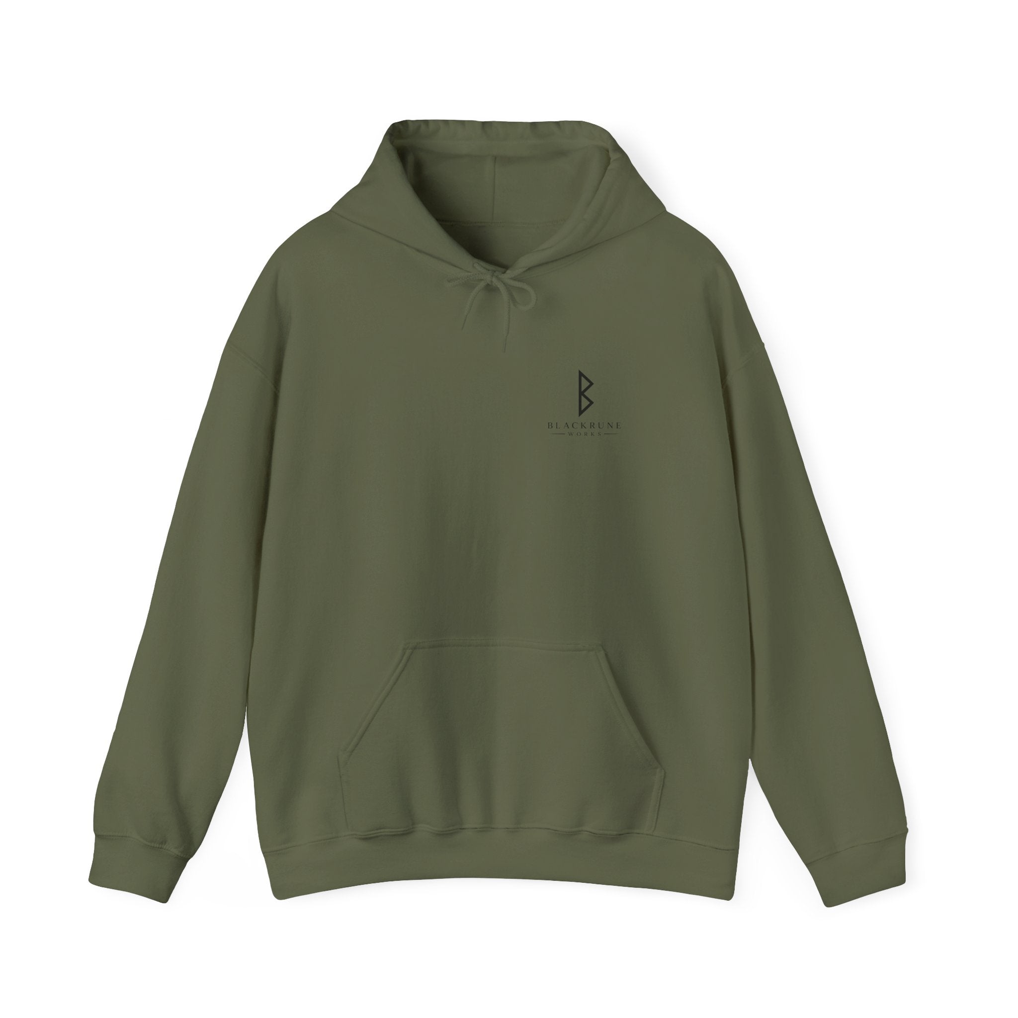 ODIN'S RULES™ Rule #20 | Duty Before Comfort | Viking Norse Warrior Hoodie | Black Rune Works