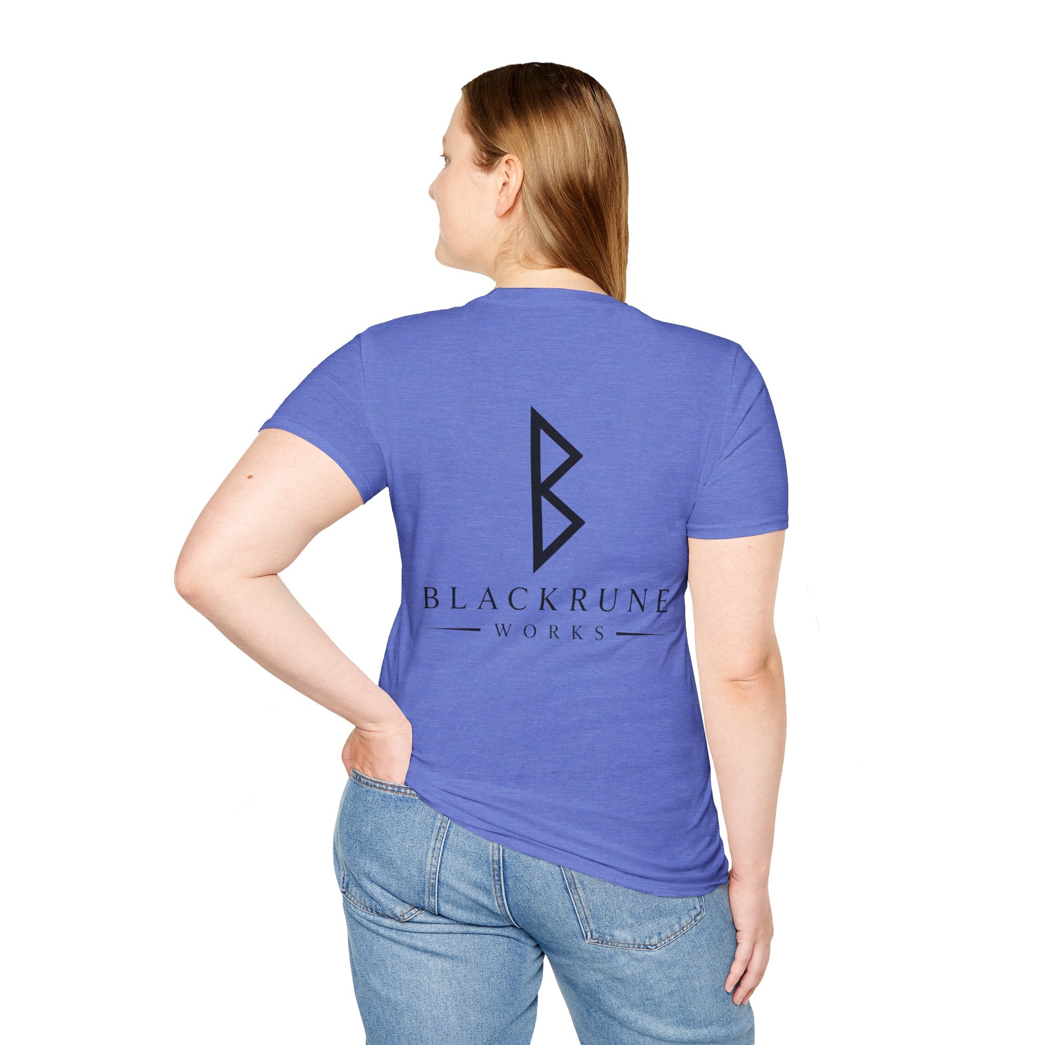 Black Rune Works Logo T Shirt Large Back Logo