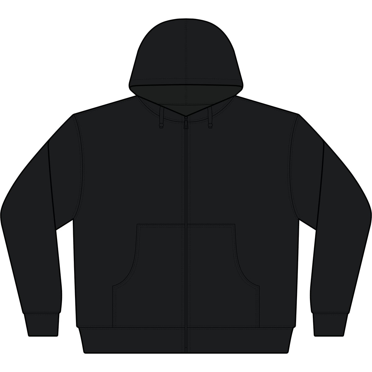 Yggdrasil Rune Sherpa-Lined Full-Zip Hoodie | Nordic Winter Jacket | Black Rune Works